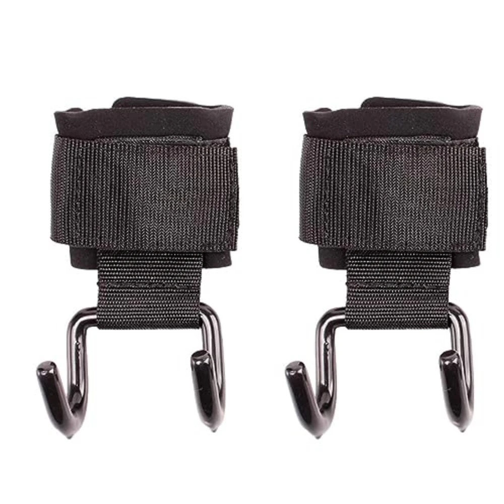 1 Pair of Heavy-Duty Weightlifting Hooks and Wristbands for Strength Training Pull-Up Grip Shrugs and Powerlifting