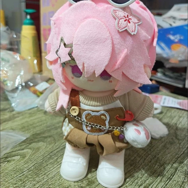 20cm Anime Game Honkai: Star Rail Evanescia Kawaii Cosplay Soft Cotton Doll Body With Skeleton Cartoon DIY Toy Figures Fans Gift
