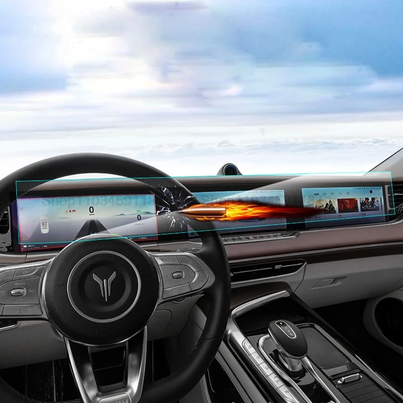 طبقة رقيقة واقية من البولي يوريثان لـ Voyah FREE 2021 2022 2023 شاشة ملاحة GPS للسيارة ملحقات فيلم مضادة للخدش #2