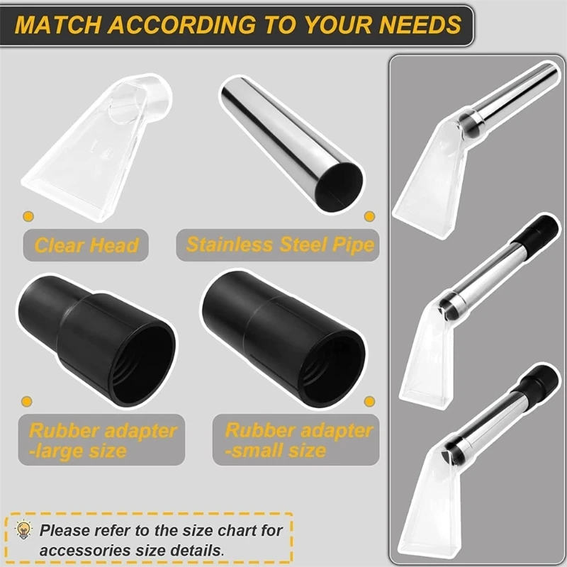 Upholstery Nozzles Compact Scrub Head Plastic Metal Material for Vacuum Cleaner Dropshipping