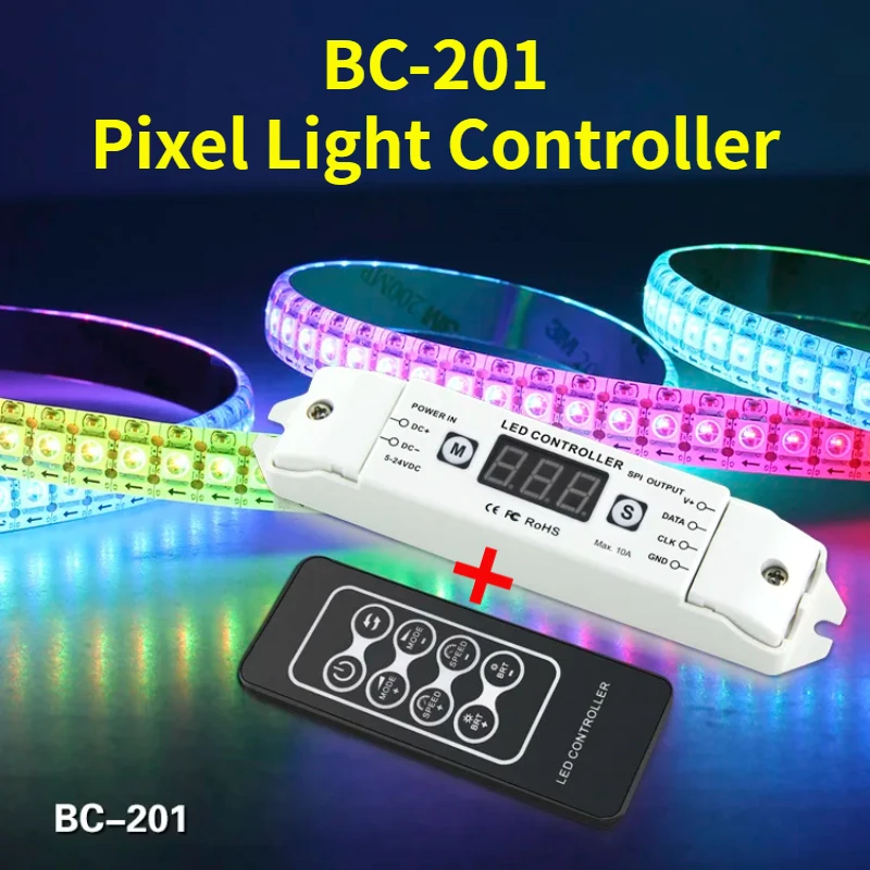 controlador digital enderecavel led strip pixel tape lights dc524v bc 201 2801 2811 2812 6803 8806 ic 1000 01