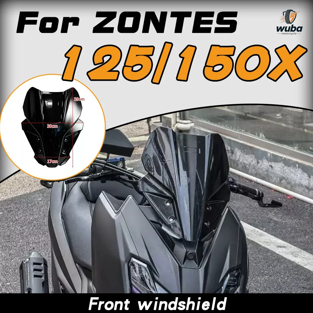 Suitable for ZONTES 125X 150X motorcycles, dedicated windshield, racing style front windshield, motorcycle modification parts.