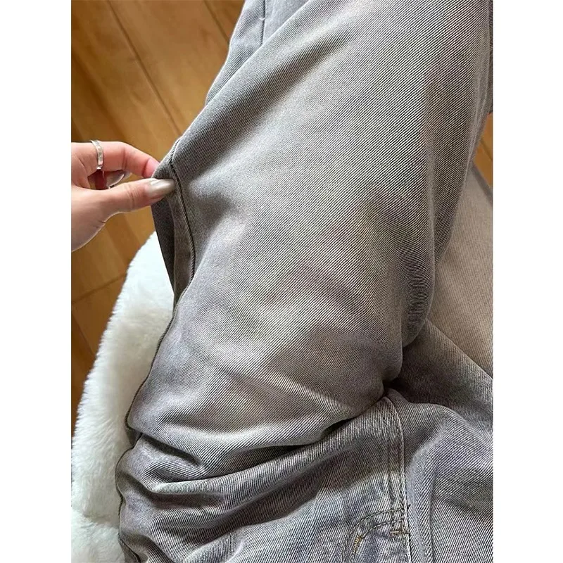 Y2k Vintage Baggy Jeans Woman\'s Korean Fashion Denim Pants Harajuku Kpop Streetwear Trousers Japanese2000s Style Spring Jeans