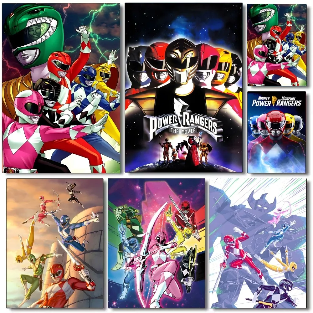 P-PowerS-R-Rangers Poster Print Canvas Painting Wall Art Picture Living Room Home Bedrooom Bar Restaurant Decor