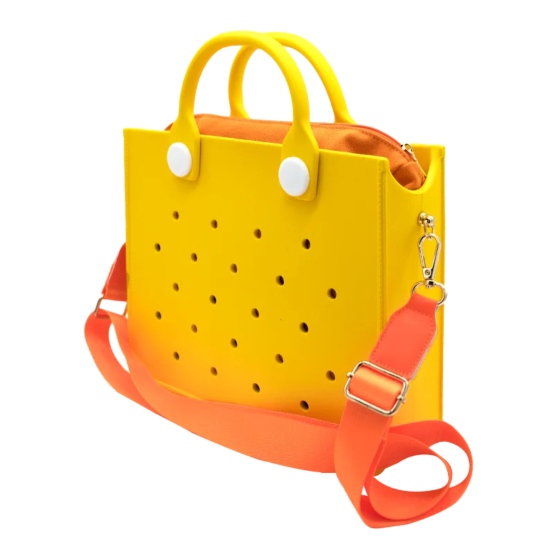 the orange guy Large Shoulder Tote Bag Orange 7