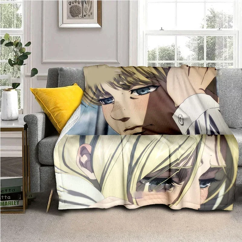 2026 3d Print ATTACK ON TITAN Cartoon Plush Blanket Lightweight Home Sheet Sofa Cover Portable Travel Warm Blanket For All Seaso