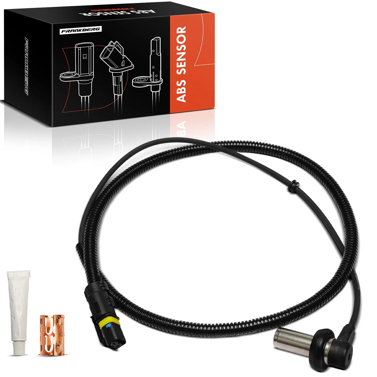 Frankberg 1x ABS Sensor Vooras Links Rechts voor MAN TGA TGX TGS ERF Bj 2000 2V5927748E 0486000277 81271206202