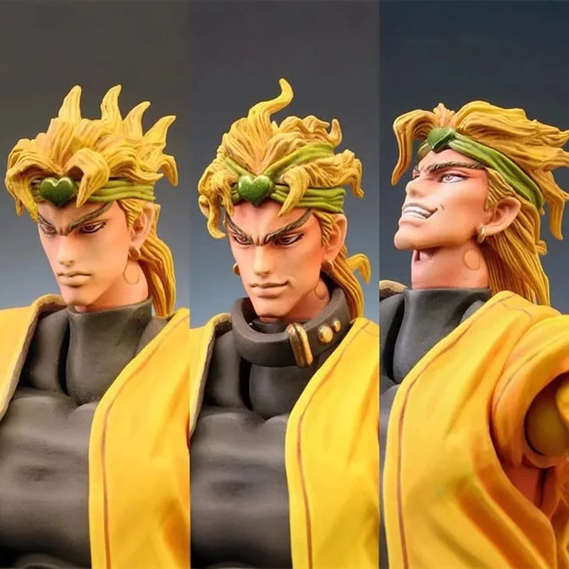 Novo 17cm jojo's bizarre adventure stardust crusaders kujo jotaro dio brando anime figuras de ação modelo coleção brinquedos