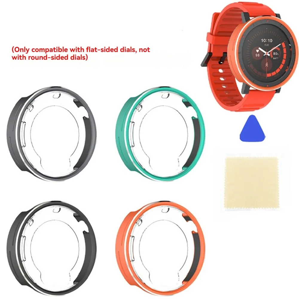 ABJF-Watch Bezel Protective Case For CMF By Nothing Watch 3 Pro Clear Shockproof Bumper With Screen Protector