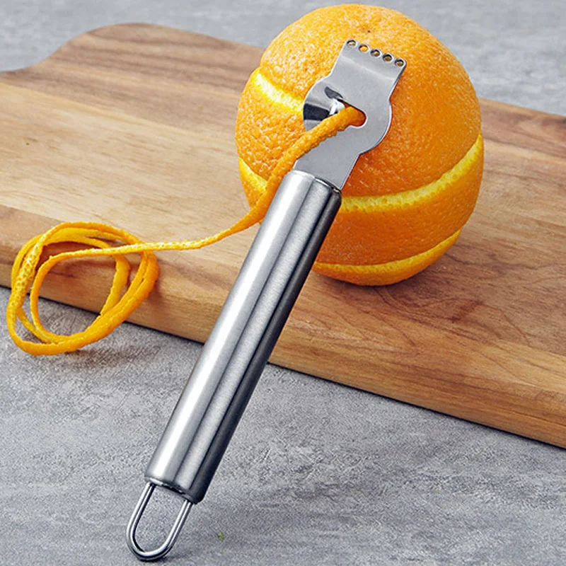 Stainless Steel Lemon Zester Grater Citrus Peeler Lime Orange Peeling Tools Fruit Peeler Kitchen Gadgets Bar Accessories