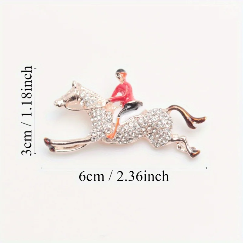 Elegant Temperament Cute Horse Riding Little Man Brooch Unisex Jewelry Fashion Pin Gift