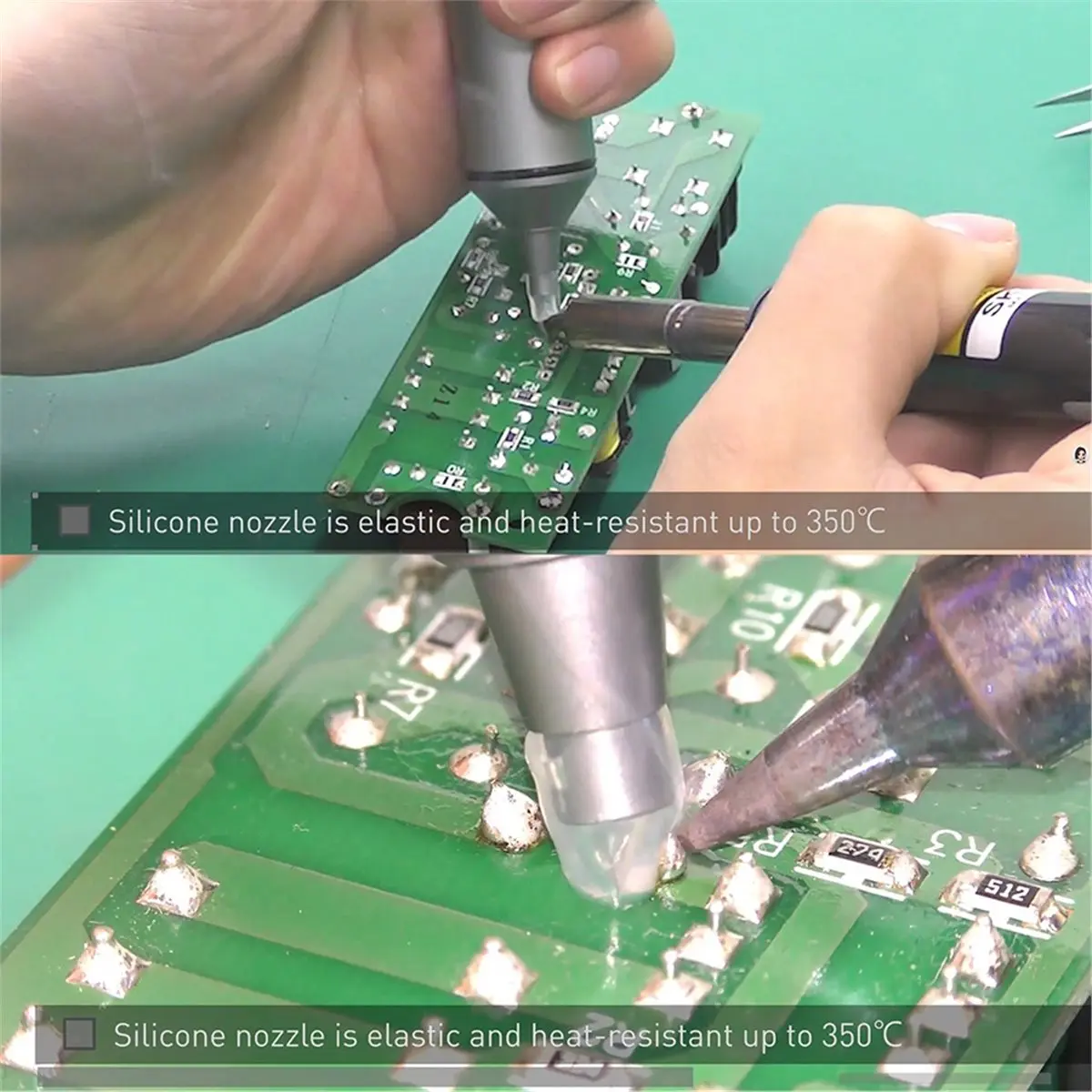 RECOMMENDATION  MJF-D9 Solder Sucker Aluminum Alloy Desoldering Pump-Strong Suction Heat Silicone Tip for PCB Repair & Welding