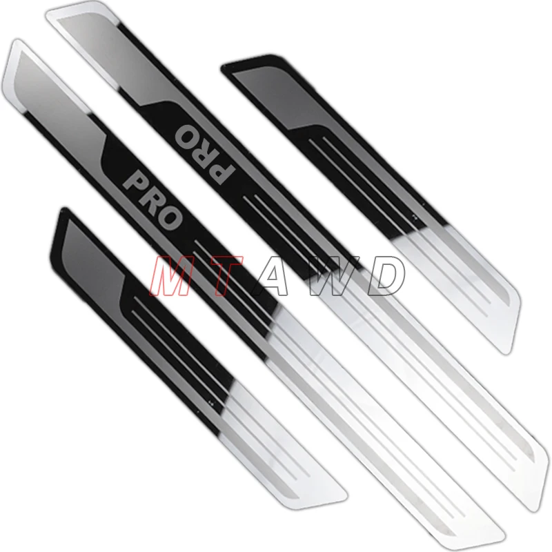 ل Volkswagen/VW ID 3 4 5 6 7 ID3 ID4 ID5 ID7 PRO ملحق 2025-2019 الفولاذ المقاوم للصدأ عتبة باب السيارة ركلة لوحة غطاء حامي #5