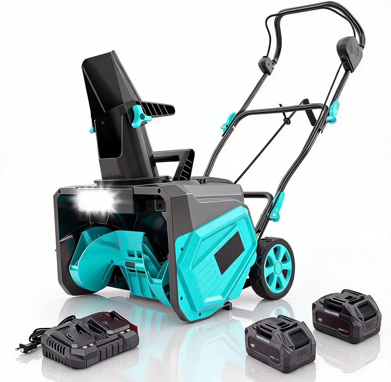 40V 20 in Cordless Snow Blower with 2 Batteries and Charger Electric Self-Propelled Snow Thrower for Driveway Sidewalk Patio