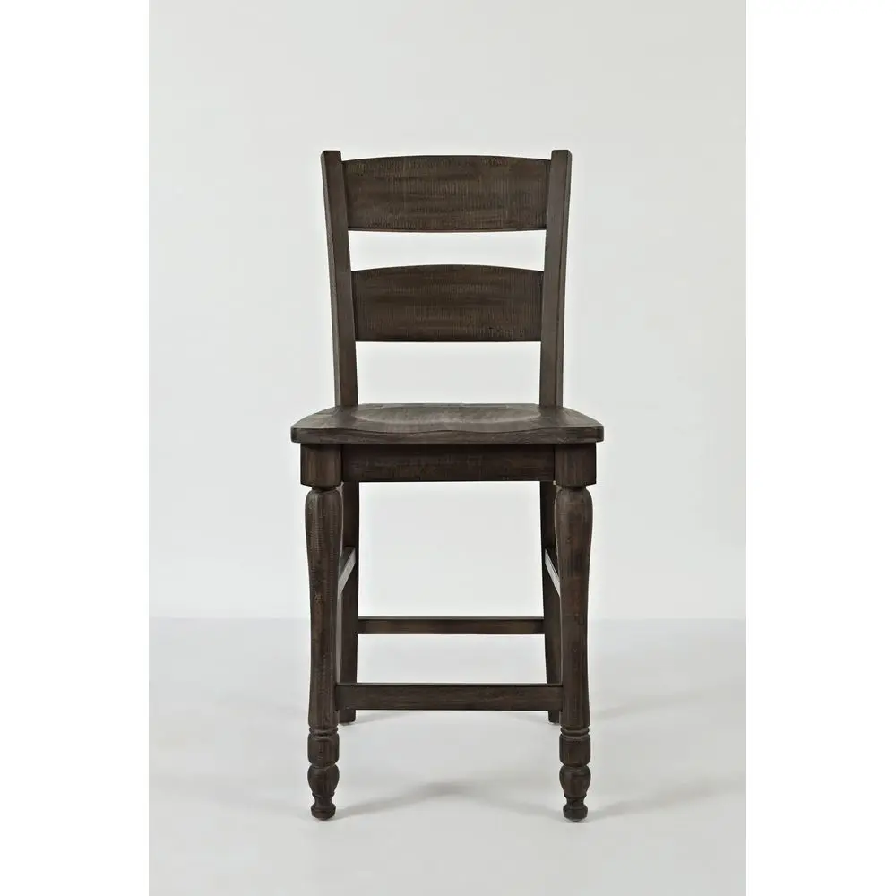 

Madison Pine Farmhouse Ladderback Counter Stool Set of 2, Rustic Bar Stool for Kitchen Dining Room, Counter Height Side Chair,