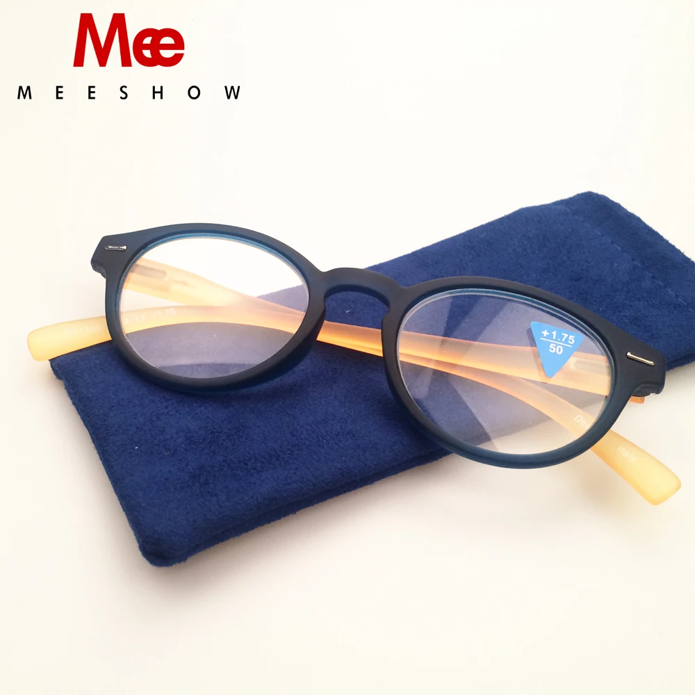 

MEESHOW Cat Eye Reading Glasses for Women Fashion Retro Eyeglasses with Flex Presbyopia +1.25 +2.25 Stylish Reader 1330