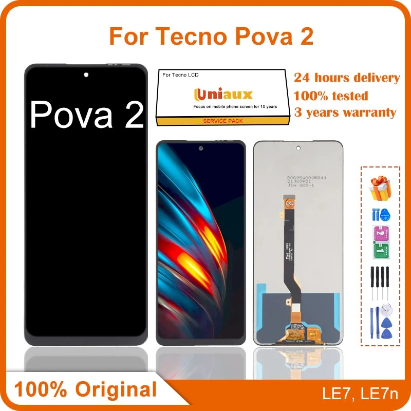 

For Tecno Pova 2 Mobile Phone LCD Screen Display assembly Touch Screen LCD Panel Replacement