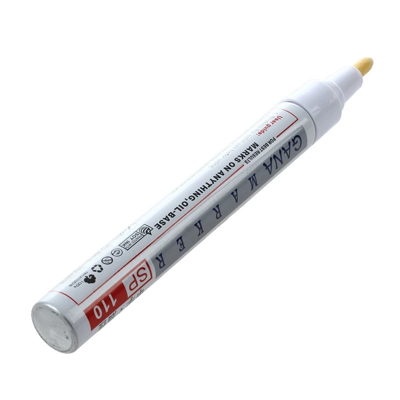 4X White Permanent Car Tyre Tire Metal Paint Pen Marker