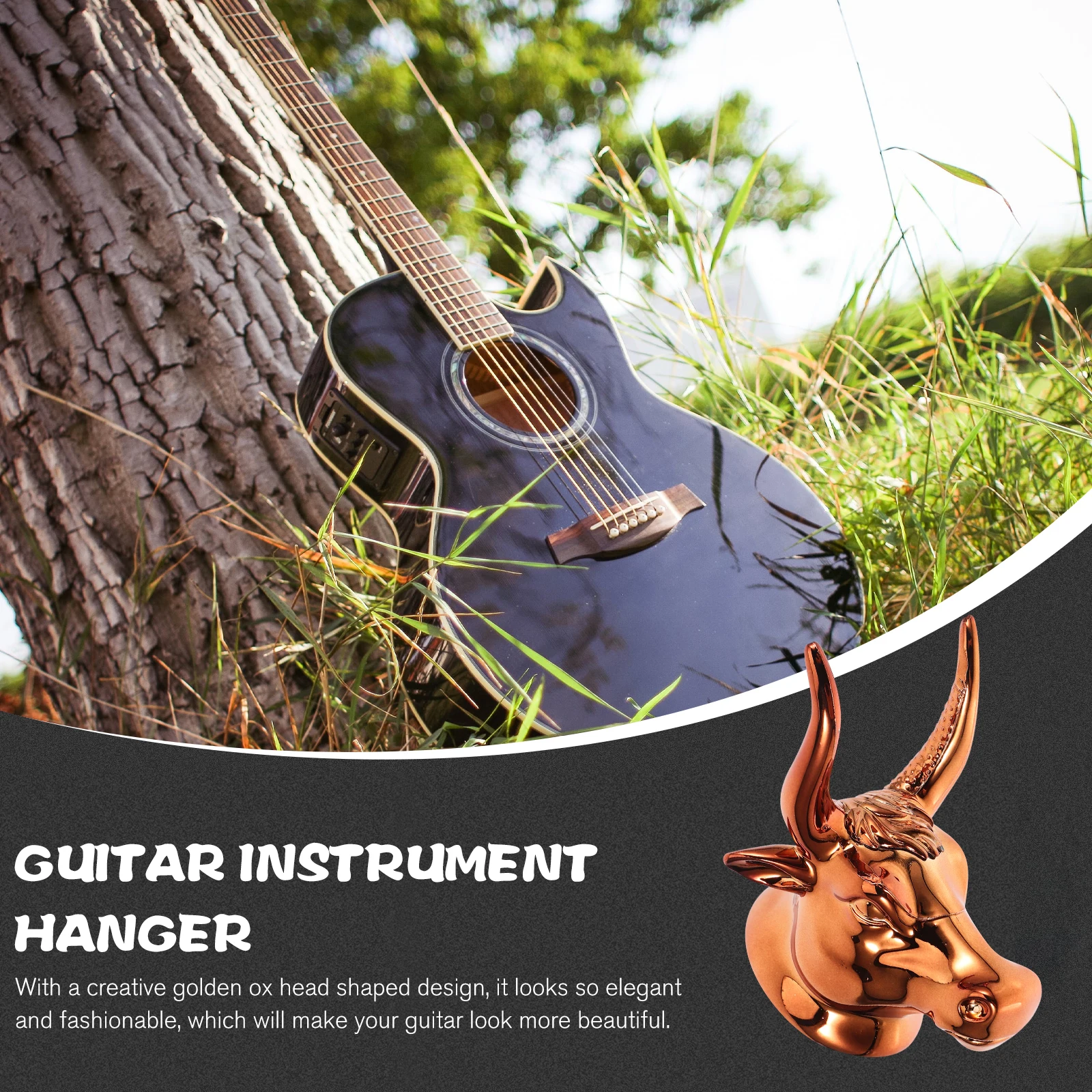 

Guitar Hook Wall Mount Hanger Musical Instrument Accessories Has Storage Abs Bull