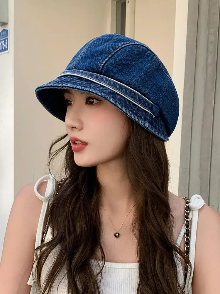 Korean Style Retro Duck Tongue Women's Spring and Summer Versatile Style Beret Face-Looking Small Painter Cap Children