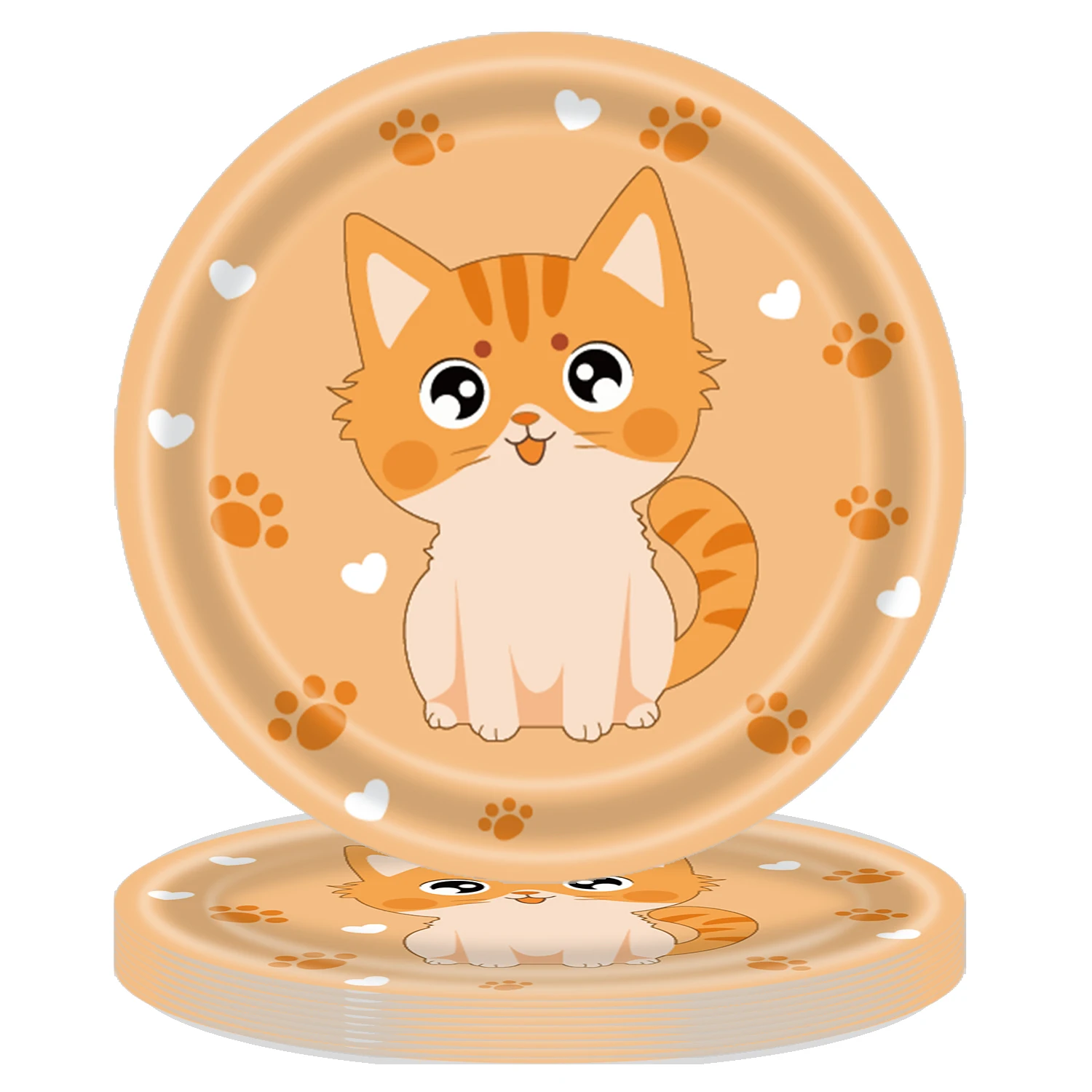 Cartoon Katze Einweg Party Platten Nettes Kätzchen Geburtstag Themed Gerichte Geburtstag Party Dekoration Party Liefert Baby Dusche – Detail 7