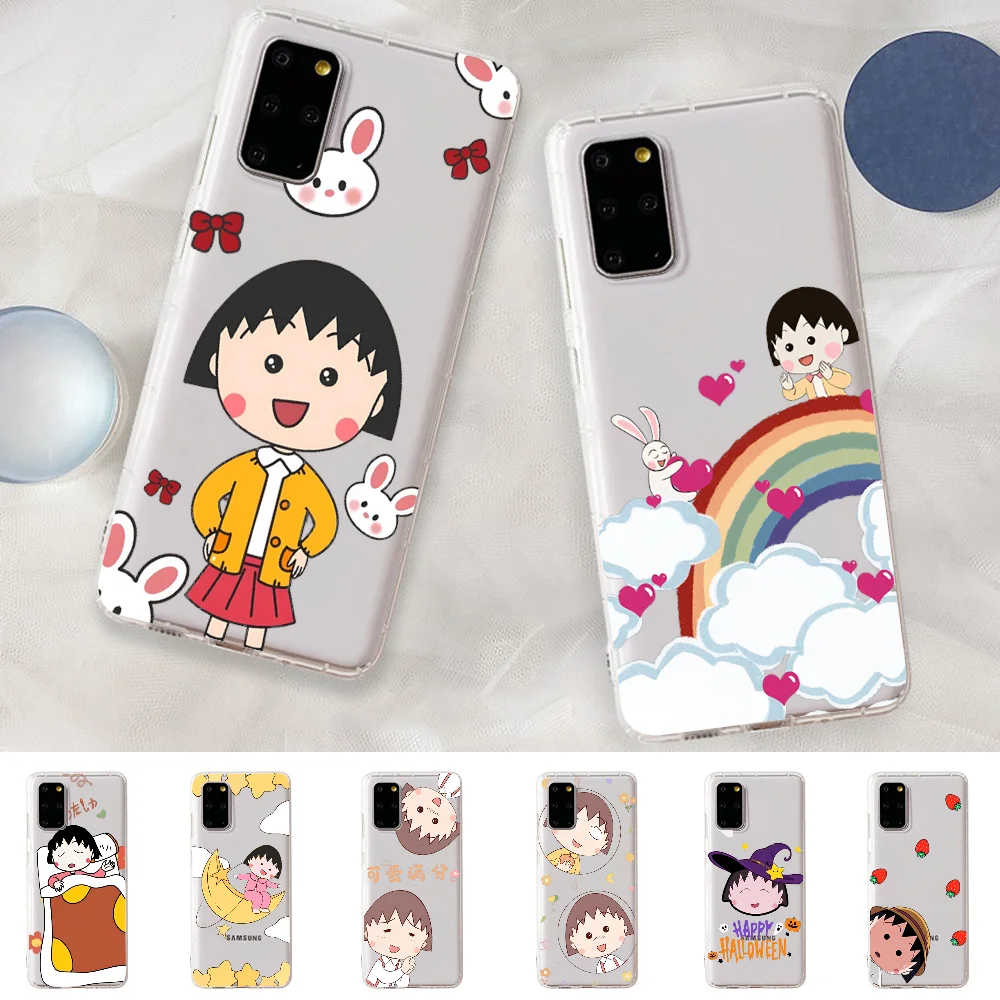 Cartoon C-Chibi M-Maruko-Chan Phone Case For Samsung S 20 21 22 23 for Redmi Note7 8 9 10 for Huawei P20 30 40 Clear Case