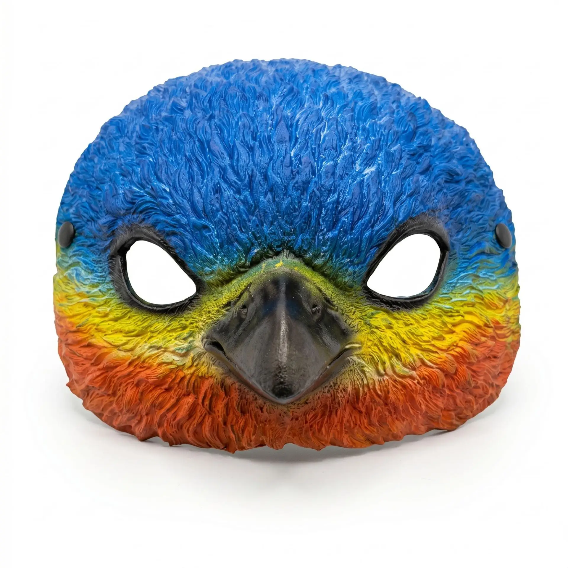 Plumage Eagle Half Face Mask Cosplay Realistic Blue Yellow Red Bird Pu Mask Carnival Halloween Masquerade Dress Up Party Props 5