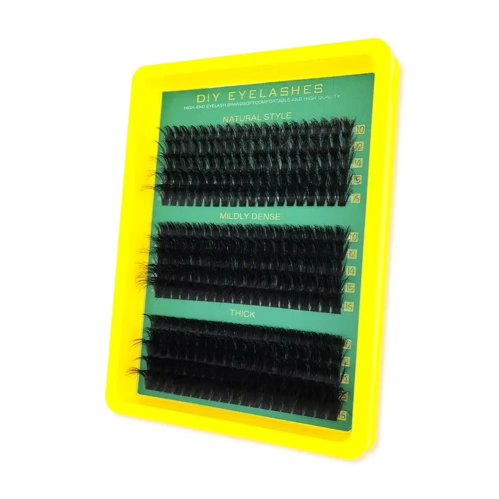 Natural Look False Eyelashes Bond and Seal Wispy Style DIY Lash Extension Kit Cluster Design Fake Eyelash Makeup Enhancement view 3