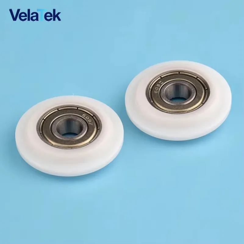 5pc Door and window pulley plastic-coated 608 bearing wheel U groove track cam guide wheel sliding door nylon wheel 8*35*8