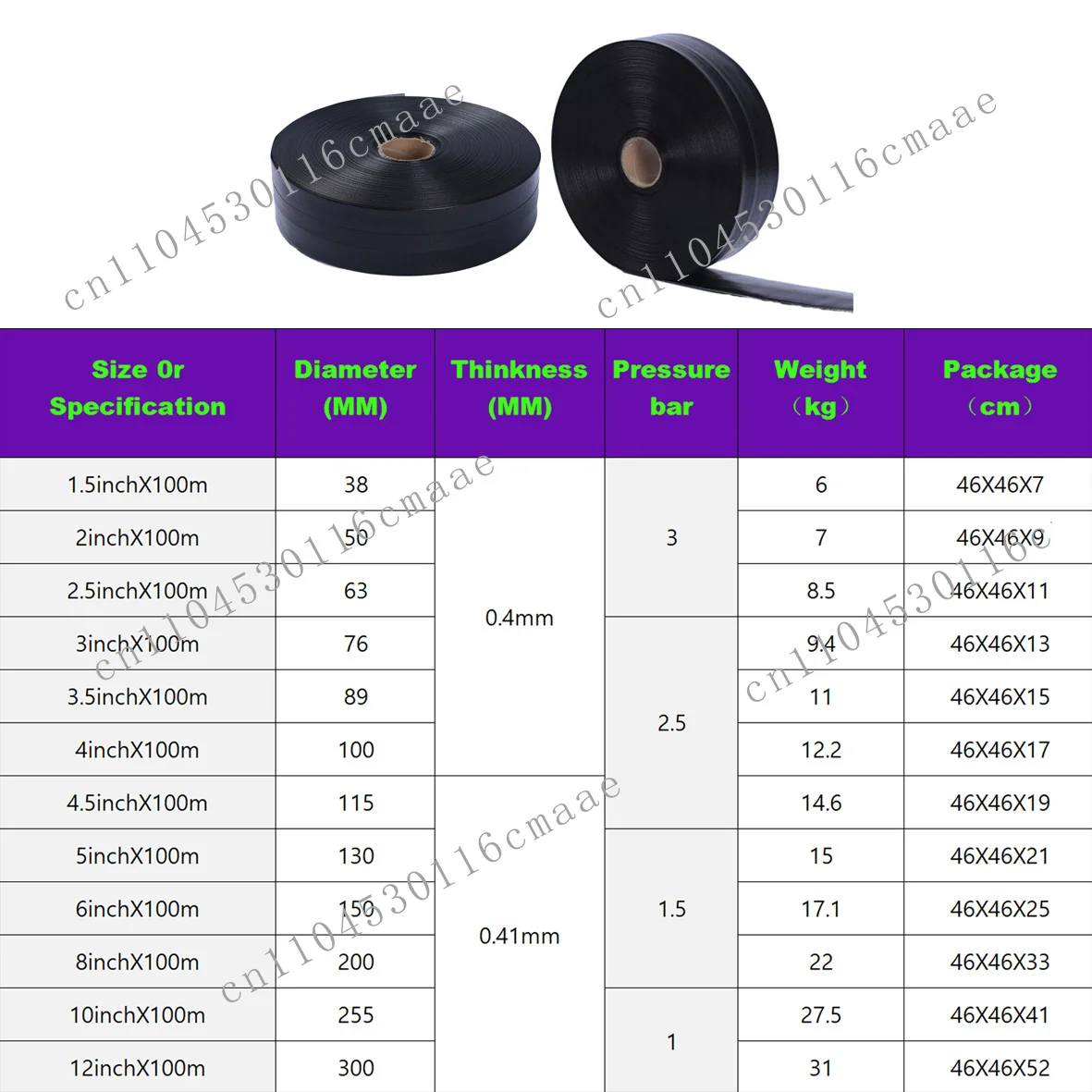 Black Braided Hose 2, 3, 8, 12 PE Braided Hose Agricultural Irrigation System