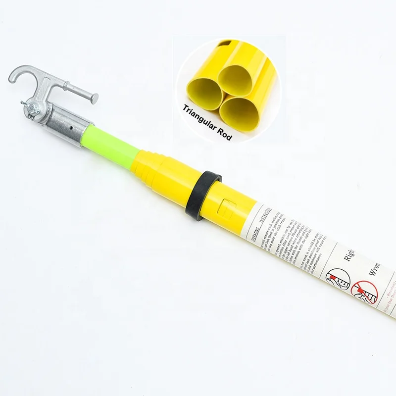 Fiberglass Triangular Hot Stick FRP Triangle Hot Stick Insulated Operating Rod for Electrical Work