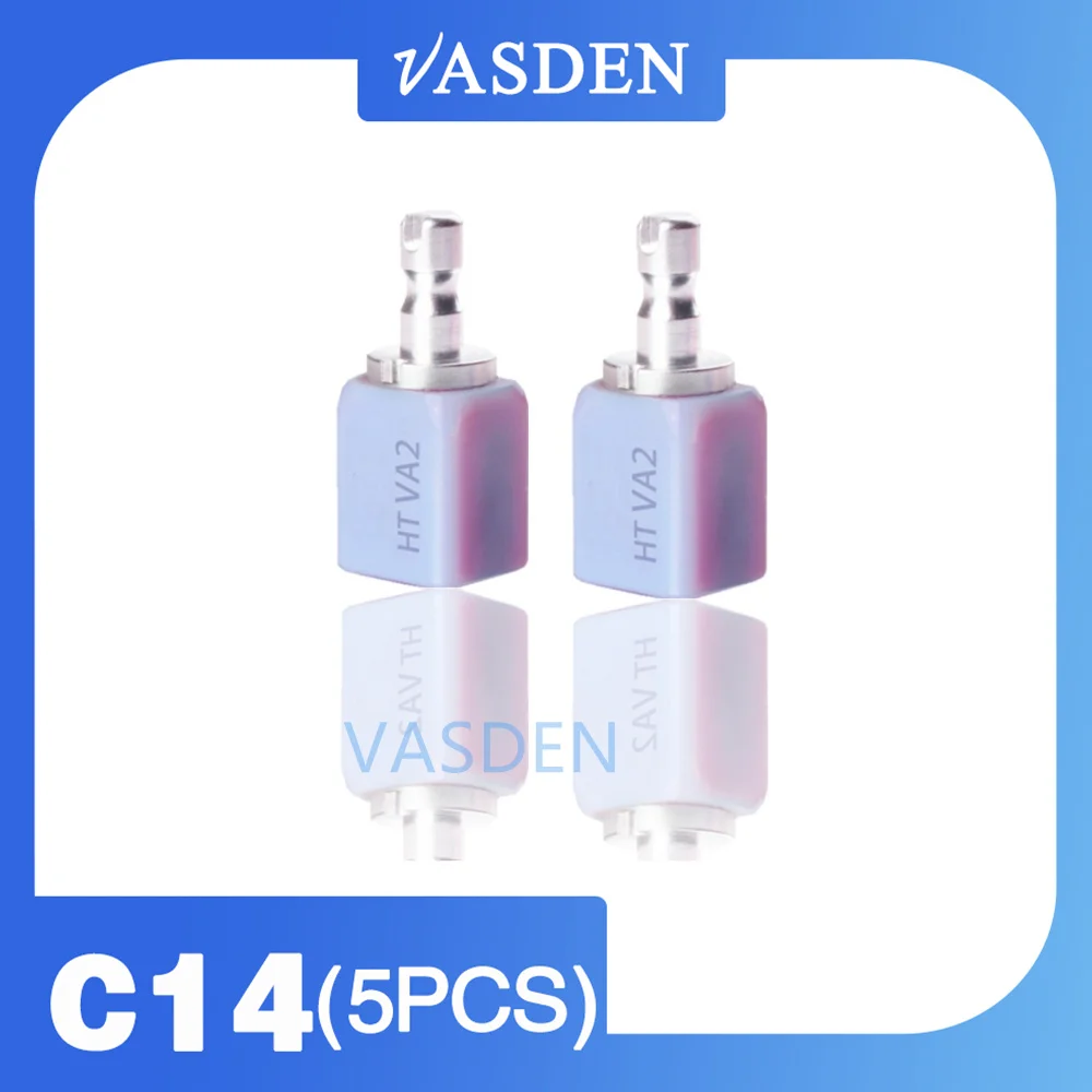 VASDEN C14 Dental Lab Lithium Disilicate  HT/LH Dental Lab Glass Ceramic for CAD CAM Sirona 5pcs/box Material Dentistry Milling