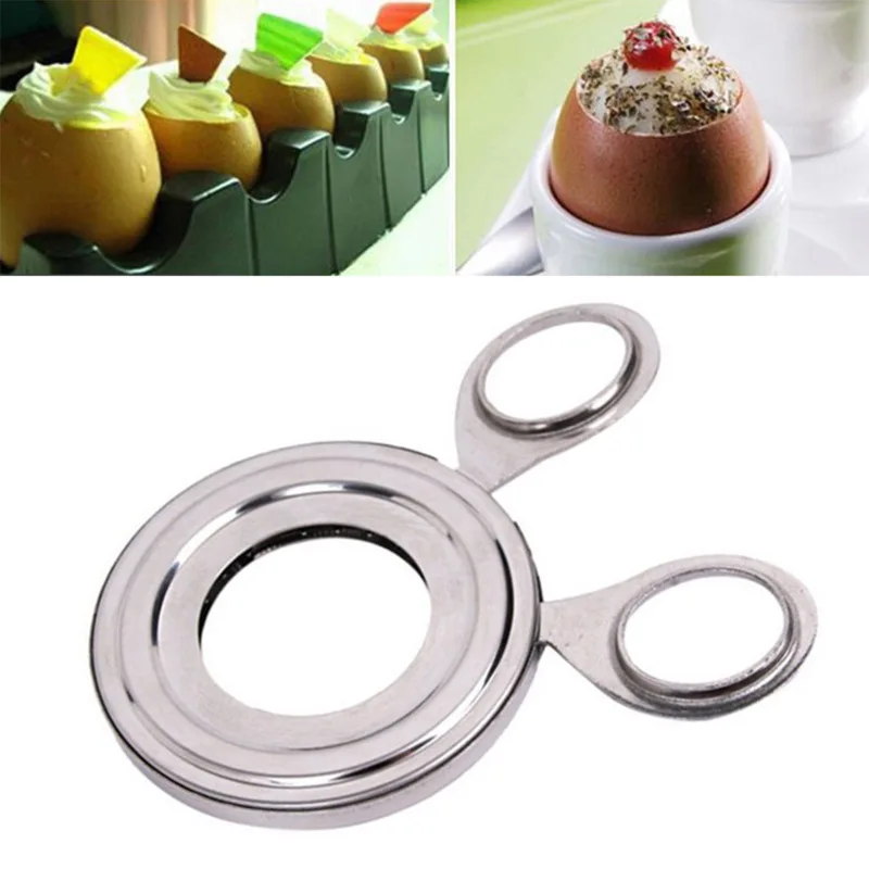 Conveniente in acciaio inox uovo sodo Shell Topper Cutter Snipper Opener Kitchen Gadget Home Essential