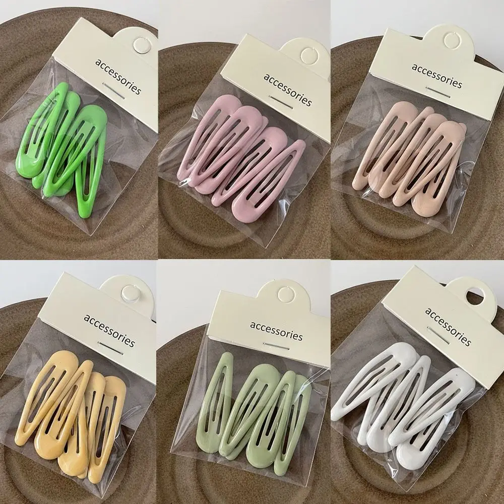 Elegant Hair Accessories Vintage Barrettes Water Drop Duckbill Waterdrop Shape Hairpins Geometric Hair Clip Candy Color Hairpin