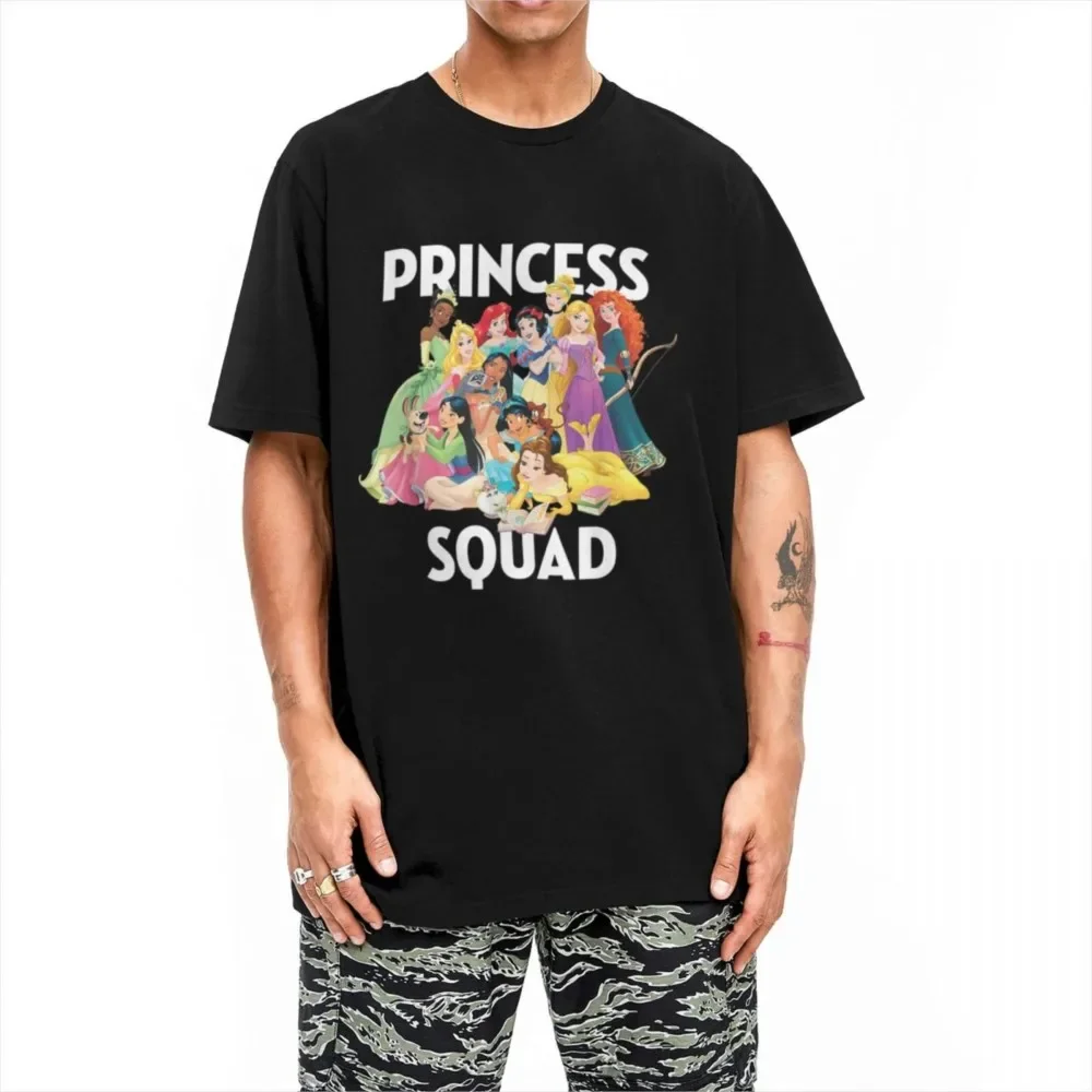 Men Women Princess Squad Group T Shirt Cartoon  Cotton Tops Vintage Short Sleeve Round Neck Tees Summer T-Shirt