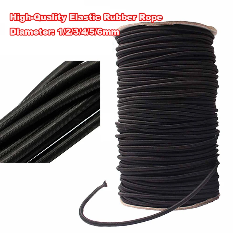 

1/2/3/4/5/6MM Strong Elastic Rope White&Black High-Quality Elastic Rubber Rope Sewing Garment Craft for DIY Sewing Accessories