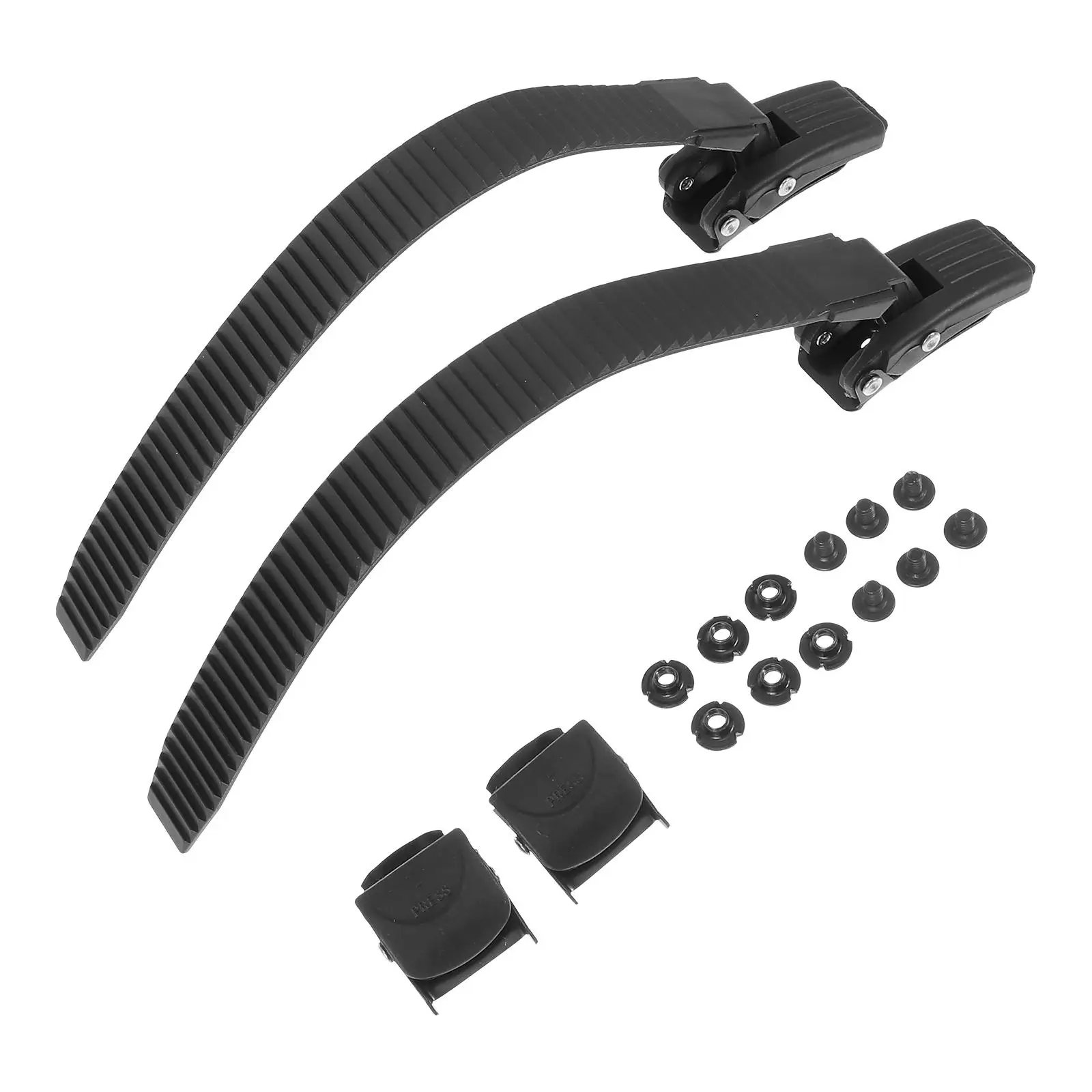 2 Sets Buckle Baqq Quilt Belt Shoe Laces Roller Skate Straps Inline Skating Parts Black