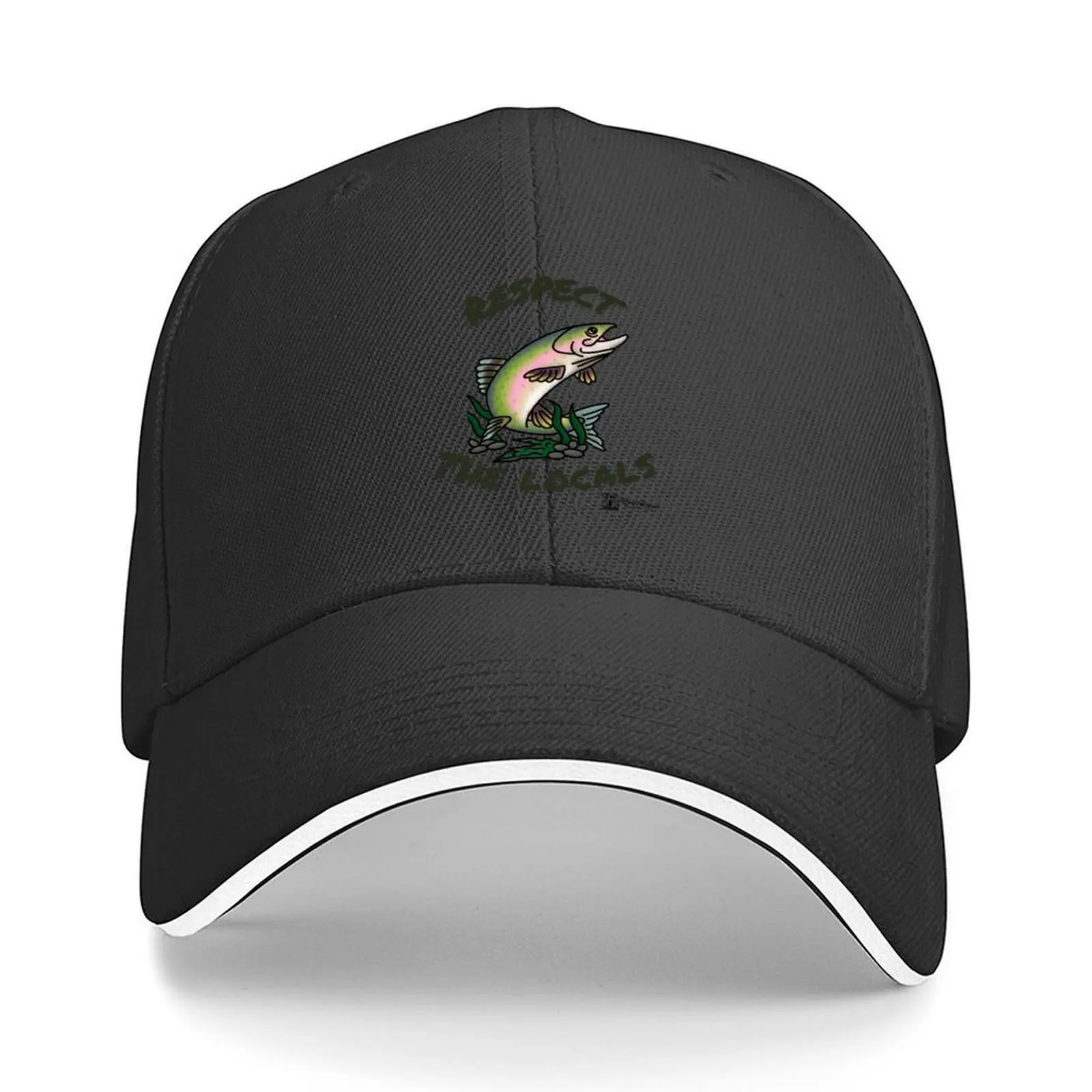 

Respect the Locals - River Raisin Watershed Council, Trout Green Baseball Cap hiking hat Unique hats Women's Hats Men's