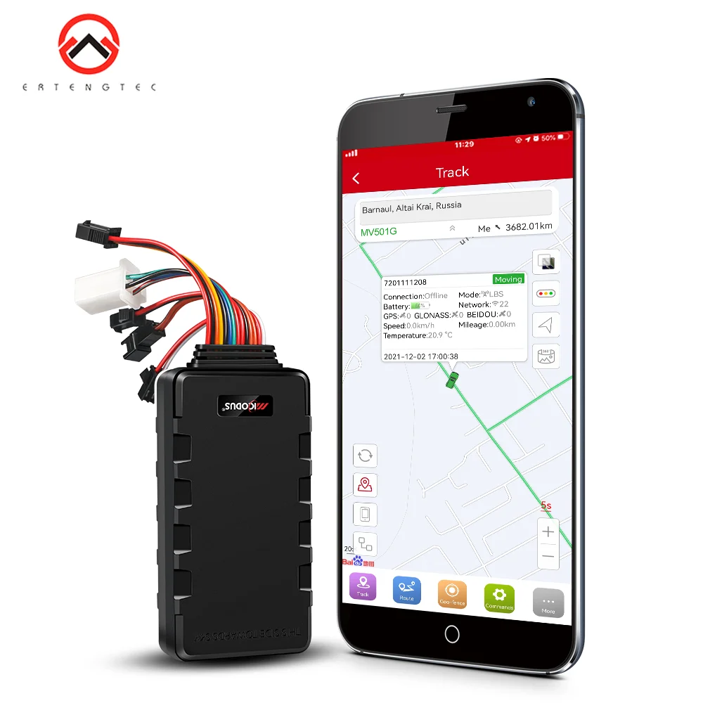 

Автомобильный GPS-трекер Ertengtec 4G MiCODUS, 1000 мАч, MV501G, пульт дистанционного отключения в реальном времени, подача топлива, голосовой монитор, мультисигнализация в течение всего срока службы, бесплатное приложение