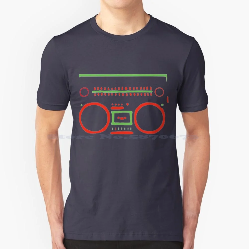 Atcq Style Ghetto Blaster T Shirt 100% Cotton Tee A Tribe Called Quest Hip Hop Rap Atcq Q Tip Music Phife Dawg 90S De La Soul J