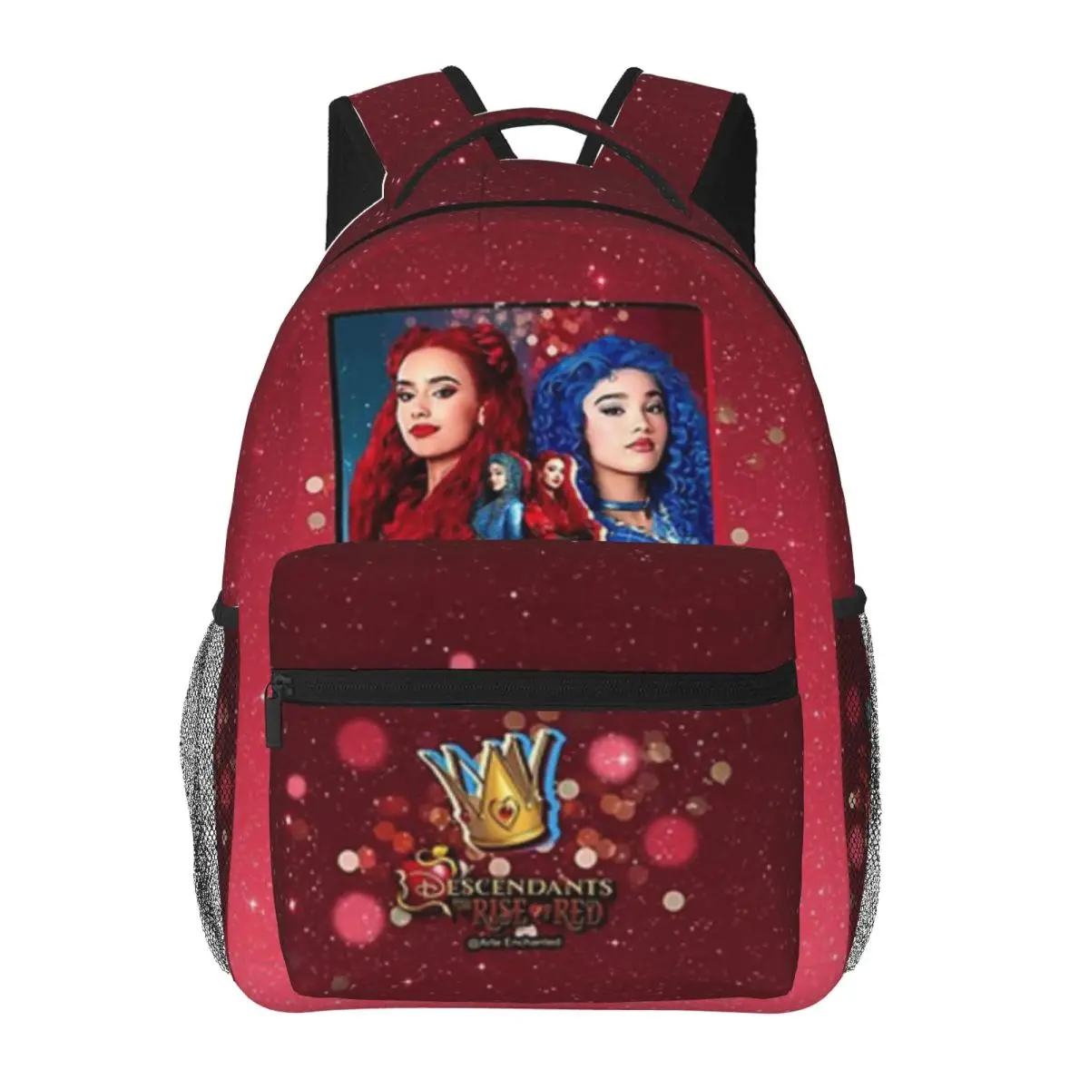 

Descendants 4 The Rise Of Red - Kylie Cantrall And Malia Baker (Red And Chloe) For Girls Boys Capacity Student Backpack 16in