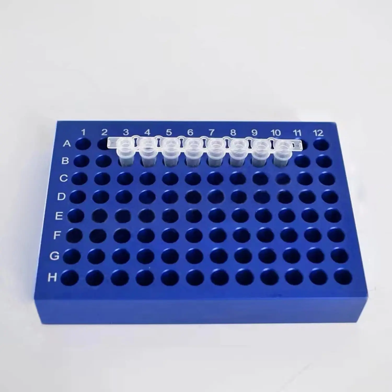 96 Well Aluminium-Kühlblock PCR-Kühler für 0,1 ml 0,2 ml PCR-Röhren, Streifen, 96-Well-Platten, Aluminium-Eisbox-Röhrenständer, 1 Stück – Detail 3