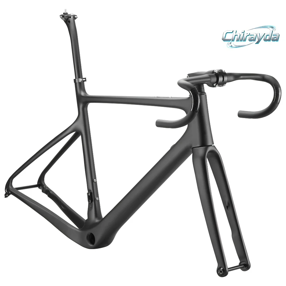

2026 Chirayda Aero T1100 TORAYCA Carbon Road Bike Frame Disc Brake 700x40C Gravel Integrated Handlebar Stem Cycling Equipment