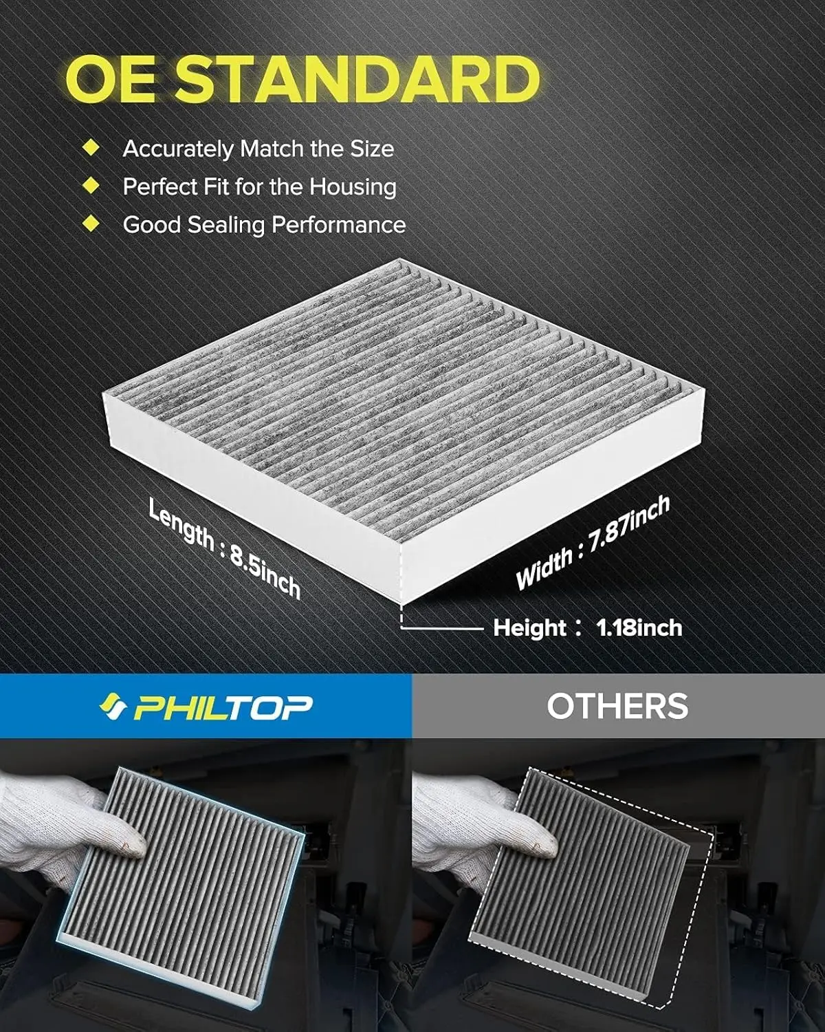 فلتر هواء المقصورة، بديل لـ CF10140، Sentra، Altima، Maxima، Murano، Lancer، Outlander، Outlander Sport، G35، FX35، FX45، P