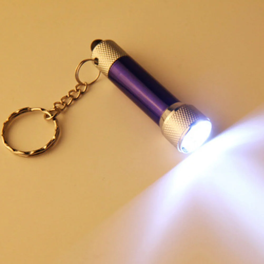 8 Pcs Flashlight Key Chain Flashlights Camping LED Mini Keychain with Hook Travel