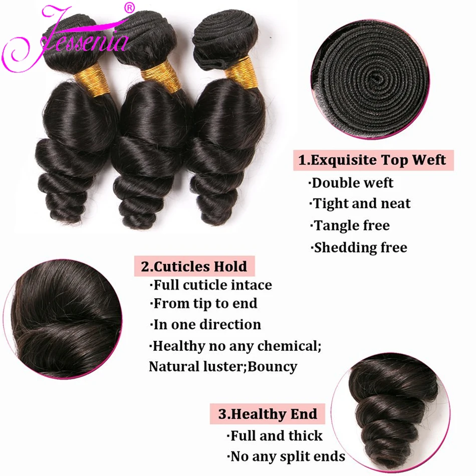Tissage Loose Wave Bundles Remy Virgin Extension 3Bundles Deal Deep Loose Indian Weave Bundles Raw Unprocessed Human Isee Hair