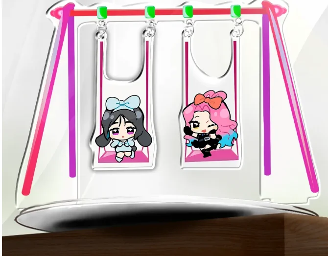 

Double Layer Acrylic Decorative Pendant Standees for Alien Stage Till Luka Sua Plaque Desktop Ornament Desktop Decoration Gift