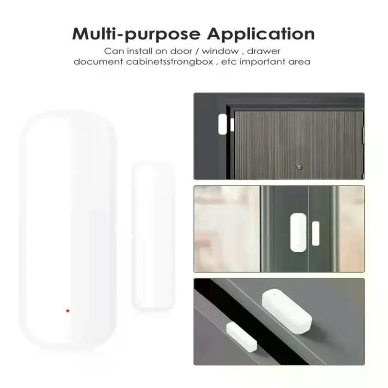 

Door Sensor Window Contact Sensor Open Closed Detector Smart Home Alarm Security Protection Work With Smart Life