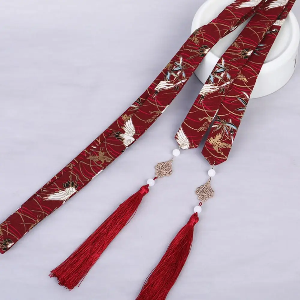 Embroidery Chinese Style Hair Band Dragon Crane Hanfu Hair Accessories Horse Face Skirt Ornament Men Headdress New Year Headwear