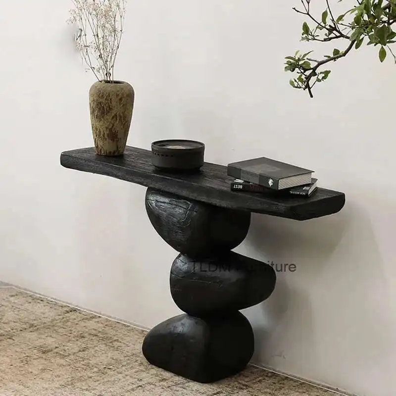 

Unique Salon Corner Table Hallway Wood Design Luxury Console Tables Vintage Entryway Mesa Para Sala Living Room Furniture